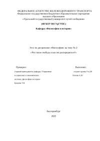Философия Свободы Эссе Философия Свободы Эссе