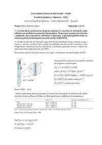 Determinação do potencial padrão ácido ascórbico