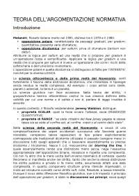 Riassunto Teoria dell'argomentazione normativa