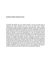 Aplicação da Gamificação no Ensino de Física: Um Novo Perspectiva para a Didática