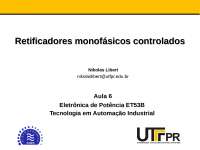 Controle de Retificadores Monofásicos: ½ Onda com Cargas R e L