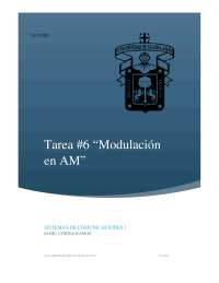 Modulación en AM: Tarea Académica de Sistemas de Comunicaciones I