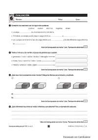 Evaluaciones savia 6 primaria ciencias naturales