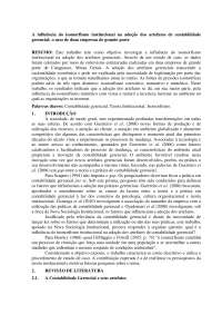Isomorfismo Institucional e Contabilidade Gerencial: Caso de Duas Grandes Empresas