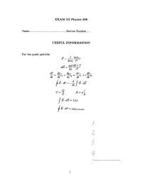 4 Questions for Exam 3 - Electricity and Optics | PHYS 208 - Docsity