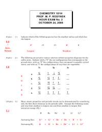 Hour Exam 2 with Solutions | Introduction to Chemistry I | CHEM 101 ...