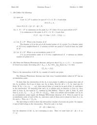 Solutions to Exam 1 - Advanced Calculus II - Fall 2004 | MATH 410 - Docsity