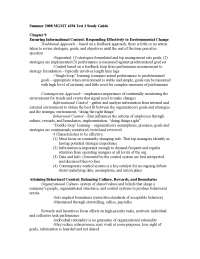 Strategic Management - Test 3 Study Guide - Fall 2008 | MGT 4394