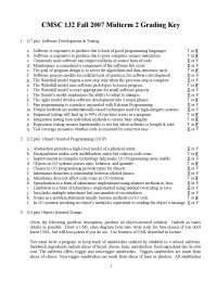 Questions, True False of Object-Oriented Programming ll - Exam 2 | CMSC 132