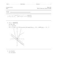 Solutions to Exam 3 - Calculus and Analytic Geometry I | MATH 151 - Docsity