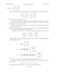 Final Exam with Solutions - Linear Algebra | MATH 304