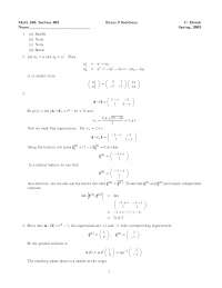 Differential Equations for Science and Engineering - Exam 3 Solutions ...