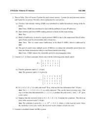 Communication Networks - Midterm Exam 2 Solutions | ENEE 426