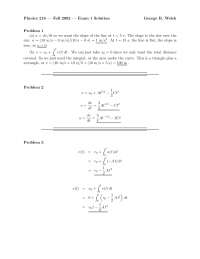 Solved Questions on Mechanics - Examination 1 | PHYS 218 - Docsity