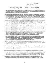 Test II Questions with Answer Key - Elements of Geology | GEOL 2104 ...
