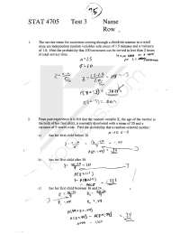 Exam 3 with Solution - Statistics for Engineering | STAT 4705 - Docsity