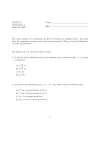 Examination 2 Practice Problems on Engineering Mathematics I | MATH 251 ...