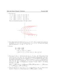 Exam 2 Sample Solutions - Calculus III | MATH 241 - Docsity