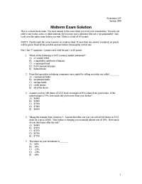 Midterm Exam Practice - Financial Economics - Spring 2008 | ECON 435 ...