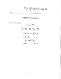 Electricity and Magnetism - Exam 2 | PHYS 208 - Docsity