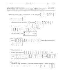 Test 5 with Solutions - Linear Algebra | MATH 310 - Docsity
