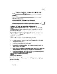Solutions to Exam 3 for General Physics 2 | PHYS 1120 - Docsity