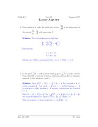 Quiz 15 with Solutions for Linear Algebra | MATH 304 - Docsity