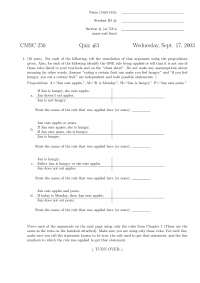 Discrete Structures - Sample Questions in Quiz 3 | CMSC 250 - Docsity