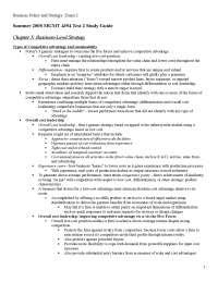 Business Policy and Strategy: Exam 2 Study Guide | MGT 4394