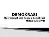 Democracy: Concepts, Models, and the Indonesian Context