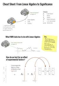 Cheat Sheet: From Linear Algebra to Significance