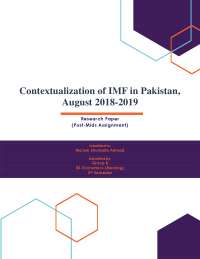 IMF's Role and Impact on Pakistan's Economy: An Analysis of the 2019 Bailout Package