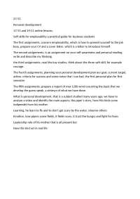 Personal Development: Soft Skills for Employability - Assignments and Guidance