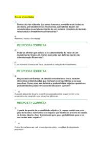 Questionário AVA-ANALISE DE NEGOCIOS - MOD TOMADA DE DECISAO