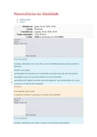 Teste 3 neurociencia na atualidade