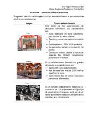 Tipo de establecimientos comerciales