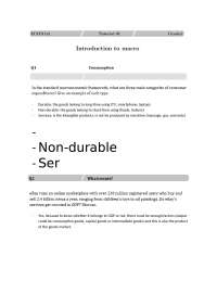 Tutorial 1 economics - Docsity
