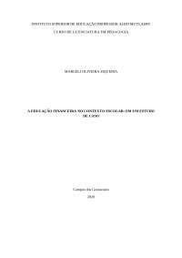 Relação entre Educação Matemática e Educação Financeira: A Importância da Educação Crítica