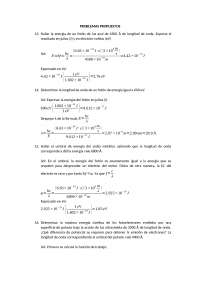 Problemas propuestos física cuántica