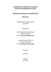 Laboratorio Circuitos I UTP Circuitos resistivos