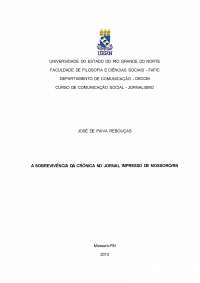 A Sobrevivência da Crônica no Jornal Impresso de Mossoró/RN: Análise de Conteúdo