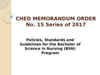 CHED Memorandum 2017