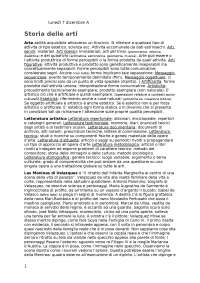 Storia delle arti (arti e scienze dello spettacolo) - Docsity