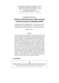 modelo relatório técnico