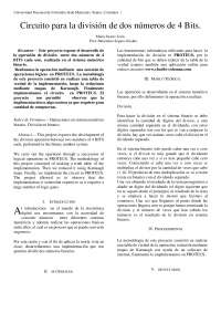 División 4 bits con compuertas lógicas