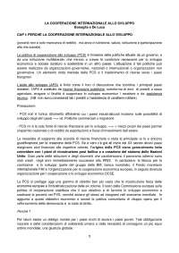 LA COOPERAZIONE INTERNAZIONALE ALLO SVILUPPO Bonaglia - De Luca (2006)