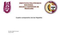 Cuadro comparativo de Hepatitis.