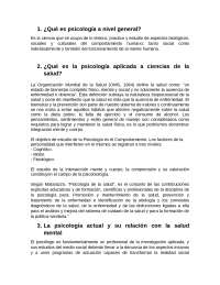 Psicología Aplicada a la Salud: Concepto, Objetivos y Papel del Profesional