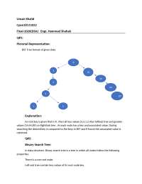 Data structure and Algorithms | Exams Data Structures and Algorithms ...