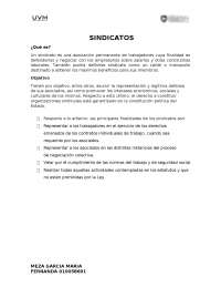Sindicatos: Objetivos, Tipos y Funcionamiento